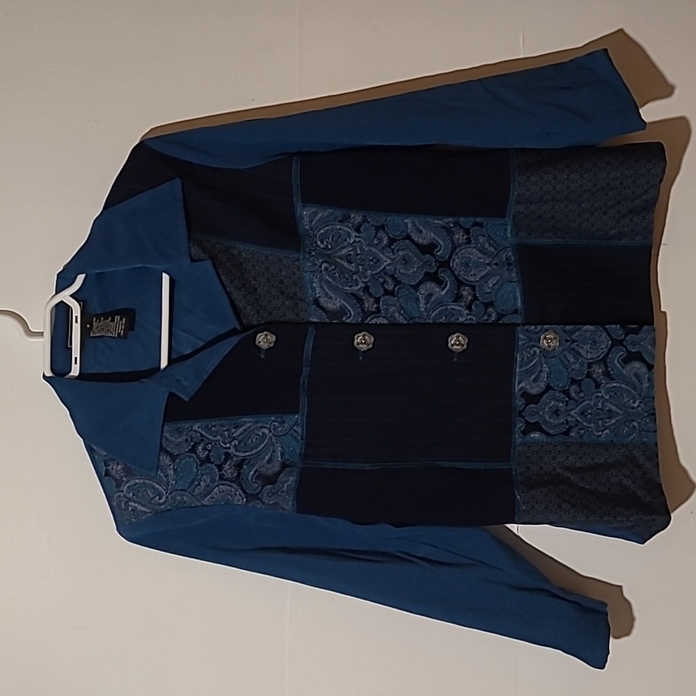 Element Blue Patchwork Blouse